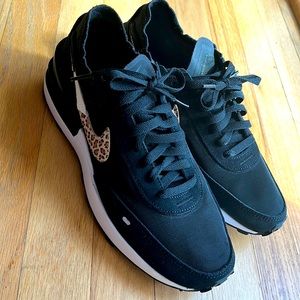 Nike Waffle One Black Leopard Size 9